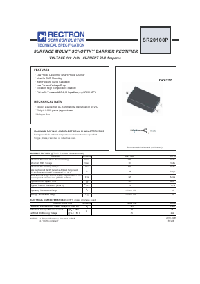 SR20100P Datasheet PDF Rectron Semiconductor
