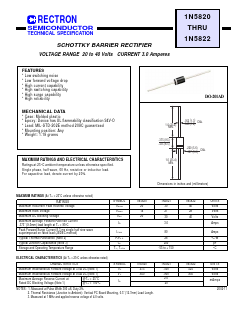 1N5820 Datasheet PDF Rectron Semiconductor