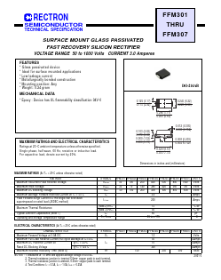 FFM301 Datasheet PDF Rectron Semiconductor