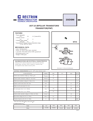 2SD596 Datasheet PDF Rectron Semiconductor