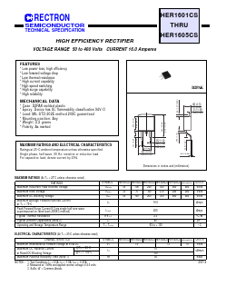 HER1603CS Datasheet PDF Rectron Semiconductor
