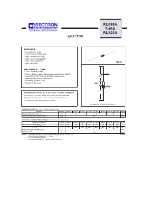 RL075A Datasheet PDF Rectron Semiconductor