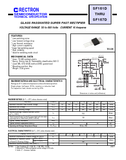 SF166D Datasheet PDF Rectron Semiconductor