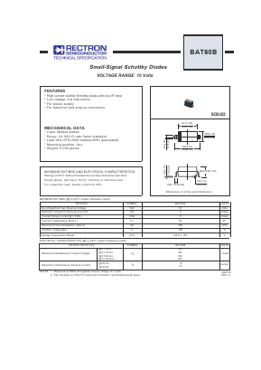 BAT60B Datasheet PDF Rectron Semiconductor