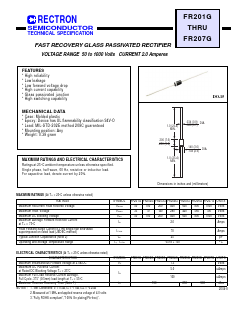 FR201G Datasheet PDF Rectron Semiconductor