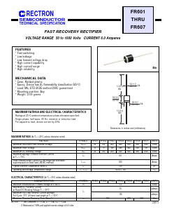 FR604 Datasheet PDF Rectron Semiconductor