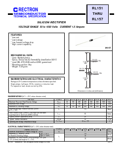 RL153 Datasheet PDF Rectron Semiconductor