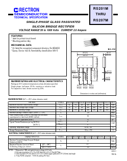 RS203M Datasheet PDF Rectron Semiconductor