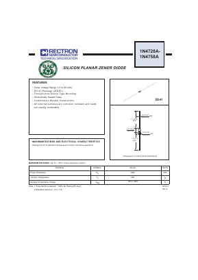 1N4746A Datasheet PDF Rectron Semiconductor