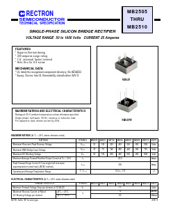 MB258W_ Datasheet PDF Rectron Semiconductor