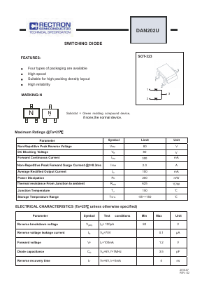 DAN202U Datasheet PDF Rectron Semiconductor