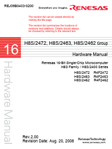 H8S/2463 Datasheet PDF Renesas Electronics
