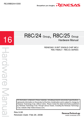 R5F21246SDXXXFP Datasheet PDF Renesas Electronics