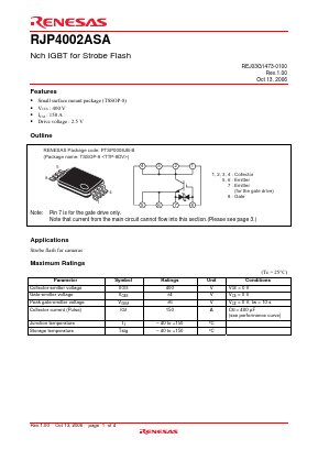 RJP4002ASA-00-Q0 Datasheet PDF Renesas Electronics