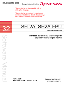 SH-2A Datasheet PDF Renesas Electronics