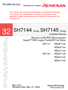 SH7145F Datasheet PDF Renesas Electronics