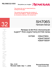 SH7065 Datasheet PDF Renesas Electronics