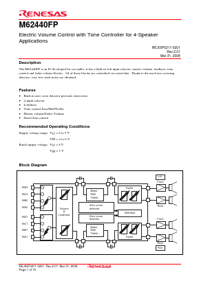 M62440FP Datasheet PDF Renesas Electronics