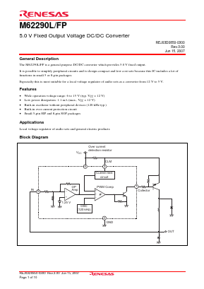 M62290FP Datasheet PDF Renesas Electronics