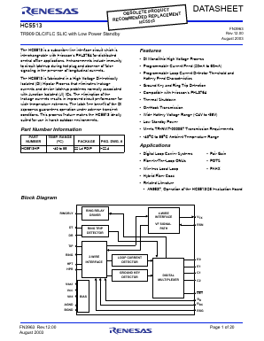 HC5513 Datasheet PDF Renesas Electronics