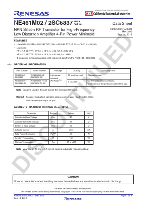 NE461M02-AZ Datasheet PDF Renesas Electronics