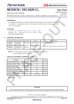 C4226 Datasheet PDF Renesas Electronics