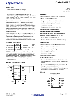 ISL6292C Datasheet PDF Renesas Electronics