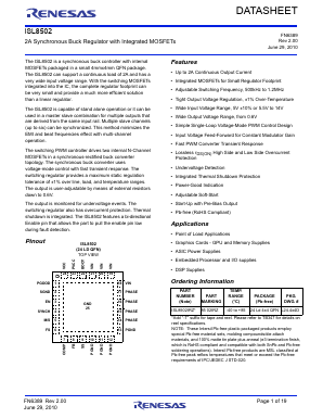 ISL8502 Datasheet PDF Renesas Electronics