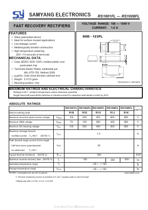 RS1008FL Datasheet PDF SAMYANG ELECTRONICS CO.,LTD.
