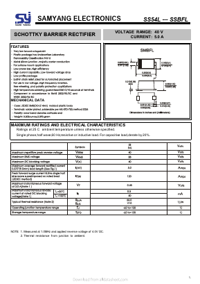 SSBFL Datasheet PDF SAMYANG ELECTRONICS CO.,LTD.