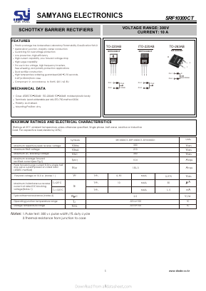 SRF10300CT Datasheet PDF SAMYANG ELECTRONICS CO.,LTD.