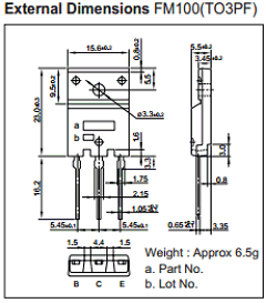 2SD2438 Datasheet PDF Sanken Electric co.,ltd.