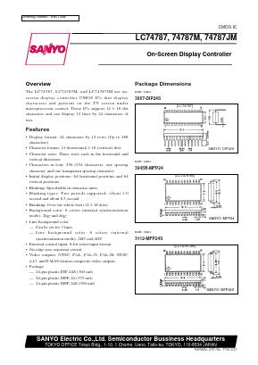 LC74787 Datasheet PDF SANYO -> Panasonic