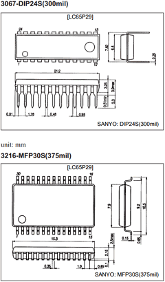 LC651202N/F/L Datasheet PDF SANYO -> Panasonic