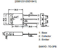 2SB1231 Datasheet PDF SANYO -> Panasonic