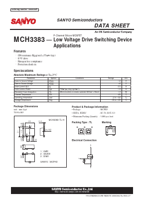 MCH3383 Datasheet PDF SANYO -> Panasonic