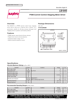 LB1845 Datasheet PDF SANYO -> Panasonic