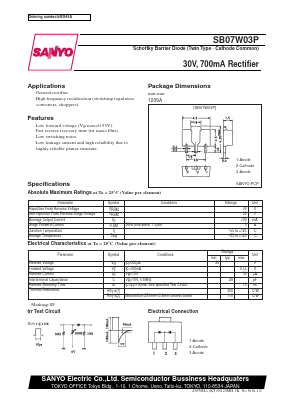 SB07W03P Datasheet PDF SANYO -> Panasonic