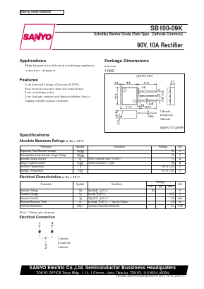 SB100-09K Datasheet PDF SANYO -> Panasonic