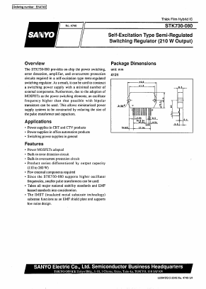 STK730-030 Datasheet PDF SANYO -> Panasonic