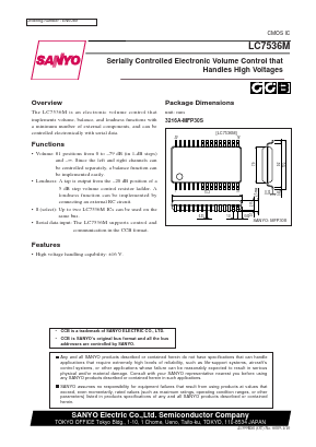 LC7536M Datasheet PDF SANYO -> Panasonic