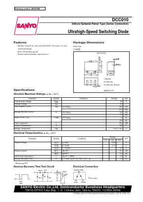 DCC010_9806 Datasheet PDF SANYO -> Panasonic