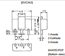 SVC343 Datasheet PDF SANYO -> Panasonic