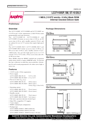 LC371100SM-20LV Datasheet PDF SANYO -> Panasonic