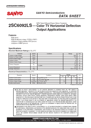 C6092LS Datasheet PDF SANYO -> Panasonic