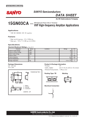15GN03CA-TB-E Datasheet PDF SANYO -> Panasonic