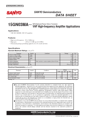15GN03MA Datasheet PDF SANYO -> Panasonic