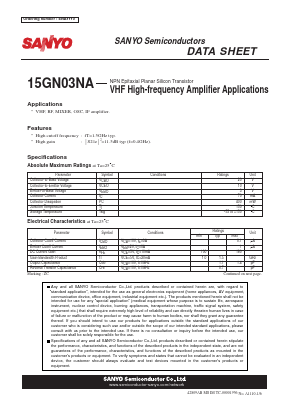15GN03NA Datasheet PDF SANYO -> Panasonic