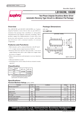 LB1863M Datasheet PDF SANYO -> Panasonic