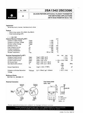 2SC3396 Datasheet PDF SANYO -> Panasonic